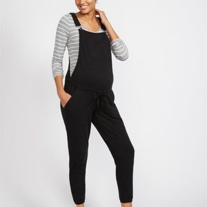 Black Indigo Blue Maternity Overalls